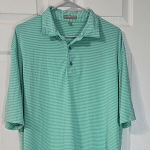 Peter Millar Aqua Striped Polo Shirt